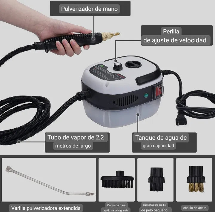 Limpiador a Vapor Multifunción