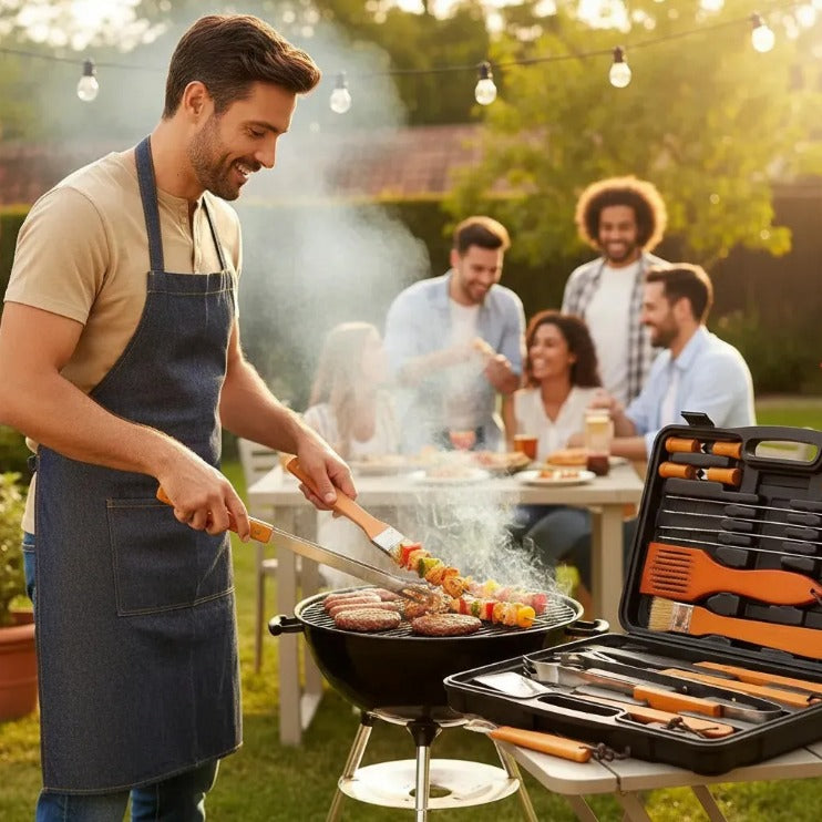 Set Parrilleros Asado Maleta 18 Piezas