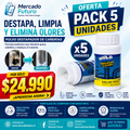 Pack 5 Unidades Polvo Destapador de Cañerías