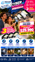 Pack de 3 Focos LED Solares con Sensor de Movimiento y Control Remoto