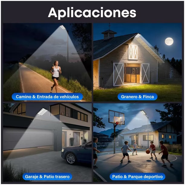 Pack de 3 Focos LED Solares con Sensor de Movimiento y Control Remoto